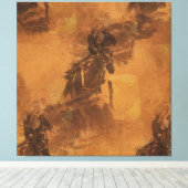Ik woon in Barrel Race - Rodeo Event Canvas Afdruk (Insitu (Houten vloer))