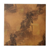 Ik woon in Barrel Race - Rodeo Event Square Tegeltje (Voorkant)