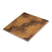 Ik woon in Barrel Race - Rodeo Event Square Tegeltje (Zijkant)