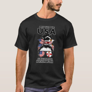 Ik woon in de VS in Noord-Ierland Nothernirish Roo T-shirt