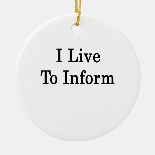 Ik woon in informatie keramisch ornament (Voorkant)
