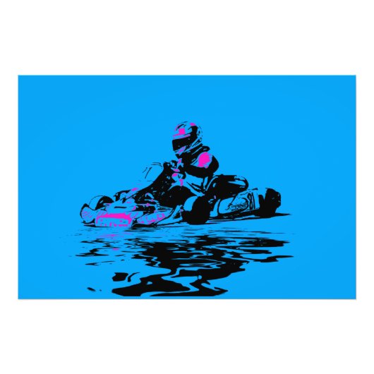 Ik woon in Kart - Go Kart Racer Foto Afdruk (Voorkant)