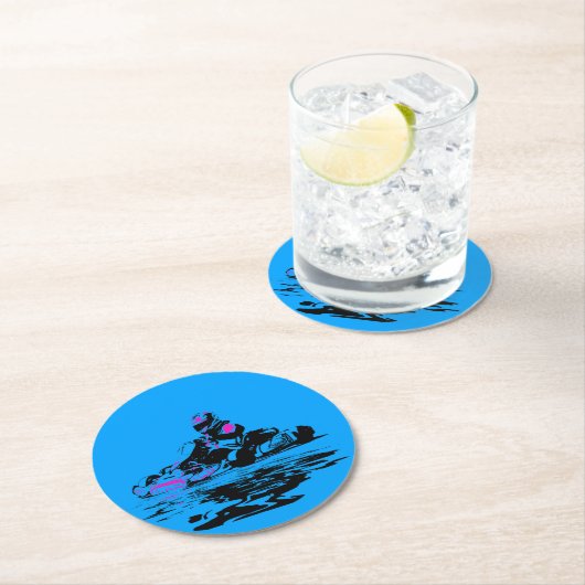 Ik woon in Kart - Go Kart Racer Ronde Kartonnen Onderzetter (Insitu)