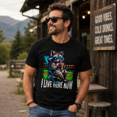 Ik woon nu hier Funny Wasbeer T-shirt