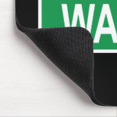 "Ik woon op de straat Wall St" Dark Mousepad Muismat (Hoek)