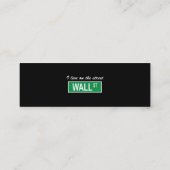 "Ik woon op de straatmuur St"-kaart met donkere pr Mini Visitekaartje (Achterkant)