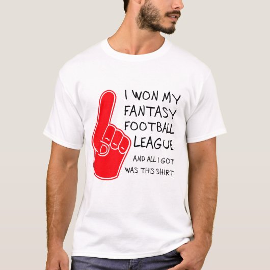 Ik woon op Fantasy Football T-shirt (Voorkant)