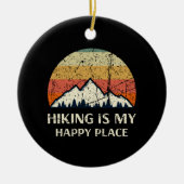 Ik woon op mijn gelukkige plek keramisch ornament (Voorkant)