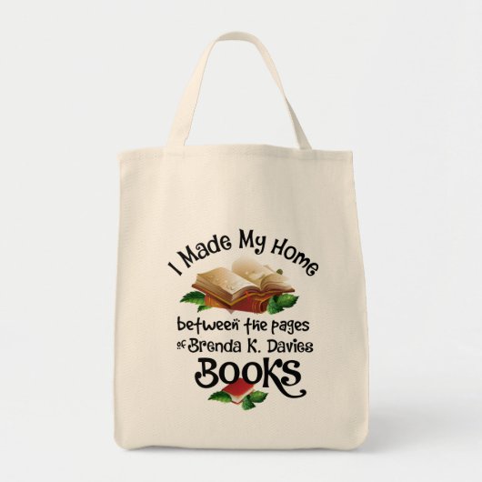 Ik woon tussen de pagina's van Brenda K Davies Boo Tote Bag (Voorkant)