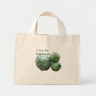 Ik woon voor Artichokes. canvas tas