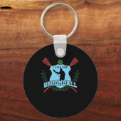 Ik woon voor Broomball Goaltender Ice Rink Game Gi Sleutelhanger (Voorkant)