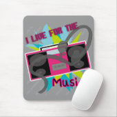 Ik woon voor de Muziek Mousepad Muismat (Met muis)
