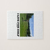 Ik woon voor Golf (Golfer op Golfcursus) Legpuzzel (Horizontaal)