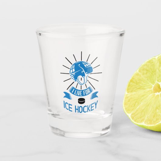 Ik woon voor ijskap shot glas (Voorkant)