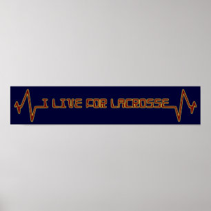Ik woon voor lacrosse (rood) poster
