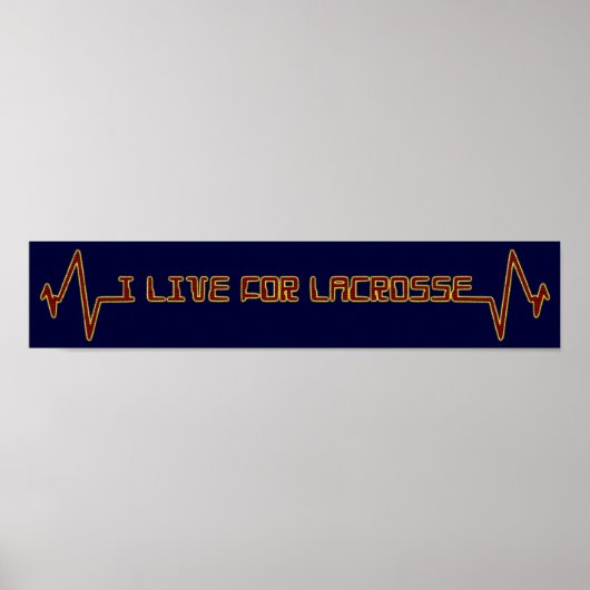 Ik woon voor lacrosse (rood) poster (Voorkant)