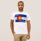 Ik woon waar je vakantie hebt t-shirt (Voorkant volledig)