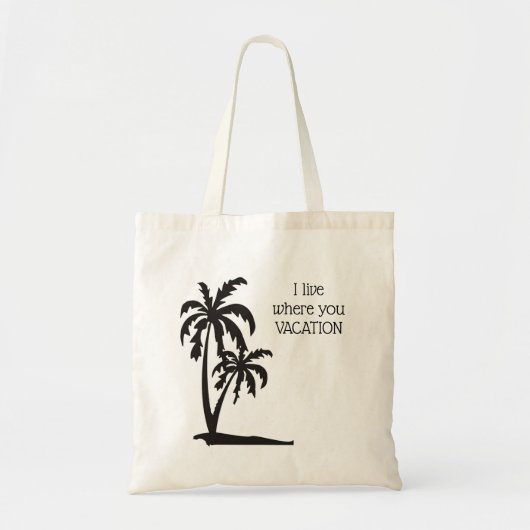 Ik woon waar je vakantie-tas woont tote bag (Voorkant)