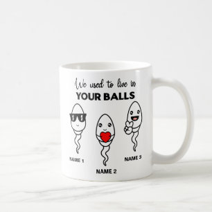 Ik woonde vroeger in je ballen, grappige koffie-Mo Koffiemok