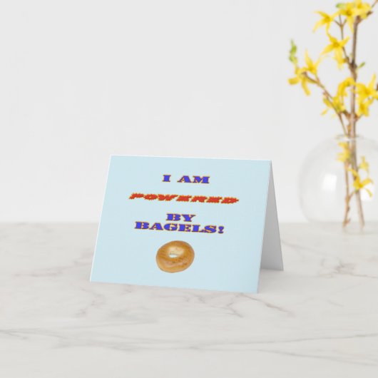 Ik word aangedreven door Bagels Kaart (Gele Bloem)