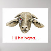 Ik word Baa Funny Goat Science Fiction Parody Humo Poster (Voorkant)