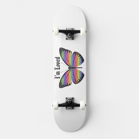 Ik word bemind Vlinder Skateboard (Voorkant)