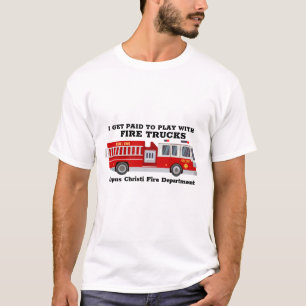Ik word betaald om te spelen met brandweerwagens t-shirt