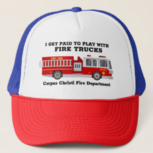 Ik word betaald om te spelen met brandweerwagens trucker pet