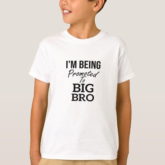 Ik word bevorderd tot Big Brother, Zwangerschap T-shirt (Voorkant)