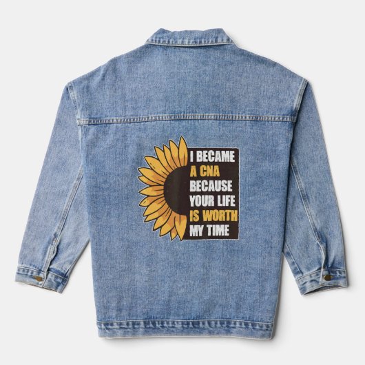 Ik word CNA-verpleegassistent Denim Jacket (Achterkant)