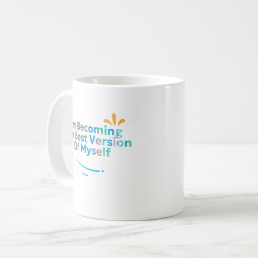 Ik word de beste versie van mezelf koffiemok (Voorkant links)