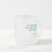 Ik word de beste versie van mezelf matglas koffiemok (Voorkant rechts)