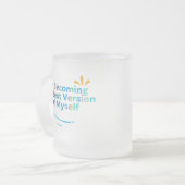 Ik word de beste versie van mezelf matglas koffiemok (Voorkant links)