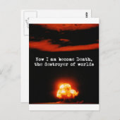 Ik word de dood, de vernietiger van werelden. briefkaart (Voorkant / Achterkant)