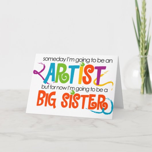Ik word een 'Artist Big Sister Tshirt' Aankondiging (Voorkant)