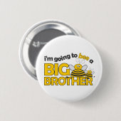 Ik word een Big Brother T-shirt Ronde Button 5,7 Cm (Voorkant /achterkant)