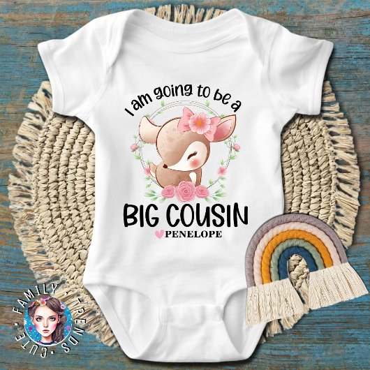 Ik word een Big Cousin Cute Fawn Romper
