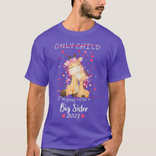Ik word een Big Sister 2023 Giraffe Announce T-shirt