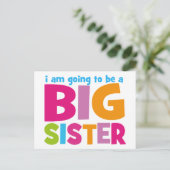 Ik word een Big Sister Briefkaart (Staand voorkant)