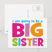 Ik word een Big Sister Briefkaart (Voorkant / Achterkant)