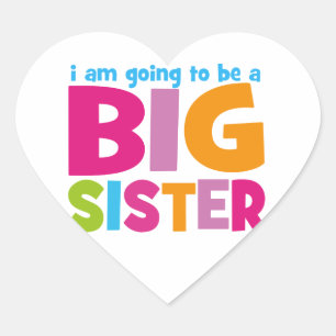 Ik word een Big Sister Hart Sticker