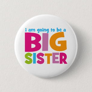 Ik word een Big Sister Ronde Button 5,7 Cm