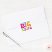 Ik word een Big Sister Ronde Sticker (Envelop)