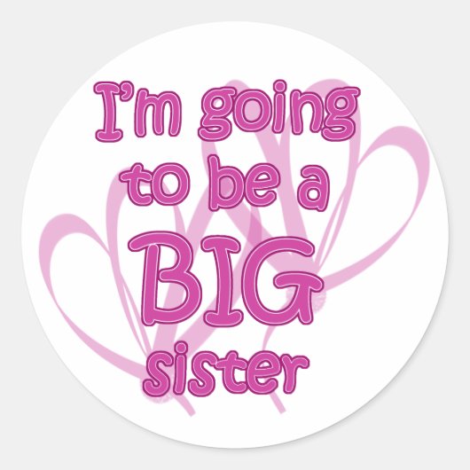 Ik word een Big Sister Sticker (Voorkant)