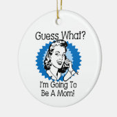 Ik word een blauwe mama keramisch ornament (Links)