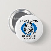 Ik word een blauwe mama ronde button 5,7 cm (Voorkant /achterkant)