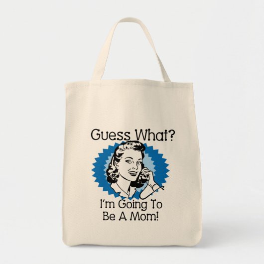 Ik word een blauwe mama tote bag (Voorkant)