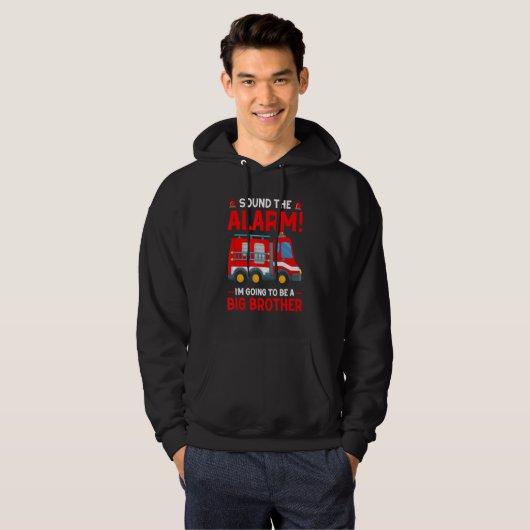 Ik word een grote broeder Vuurstofzwangerschap R Hoodie (Voorkant volledig)