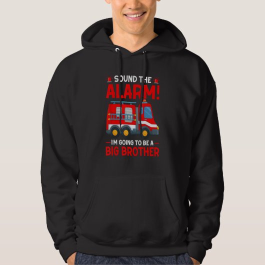 Ik word een grote broeder Vuurstofzwangerschap R Hoodie (Voorkant)
