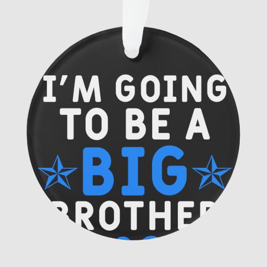 Ik word een grote broer 2020 ornament (voorkant)